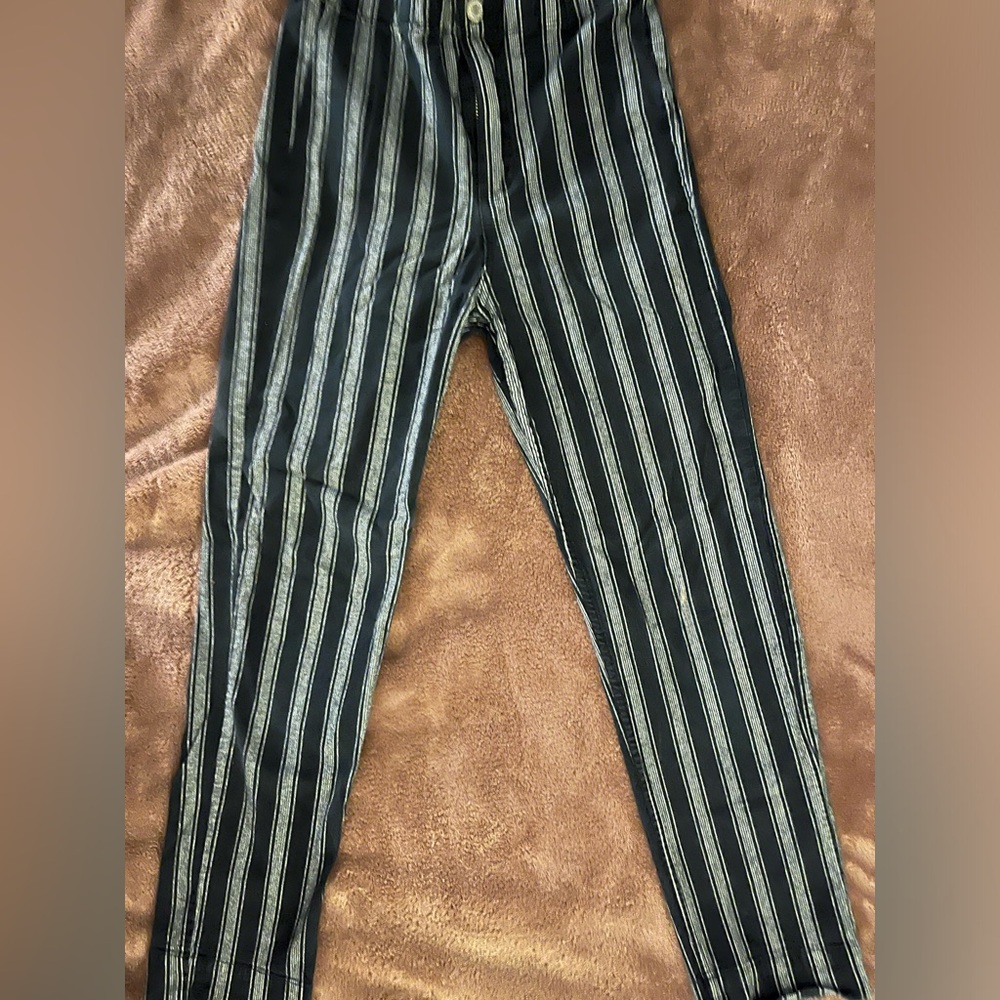 Brandy Melville black and white striped pants